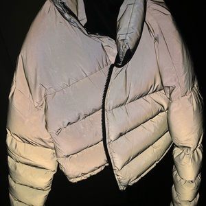 Reflective puffer coat